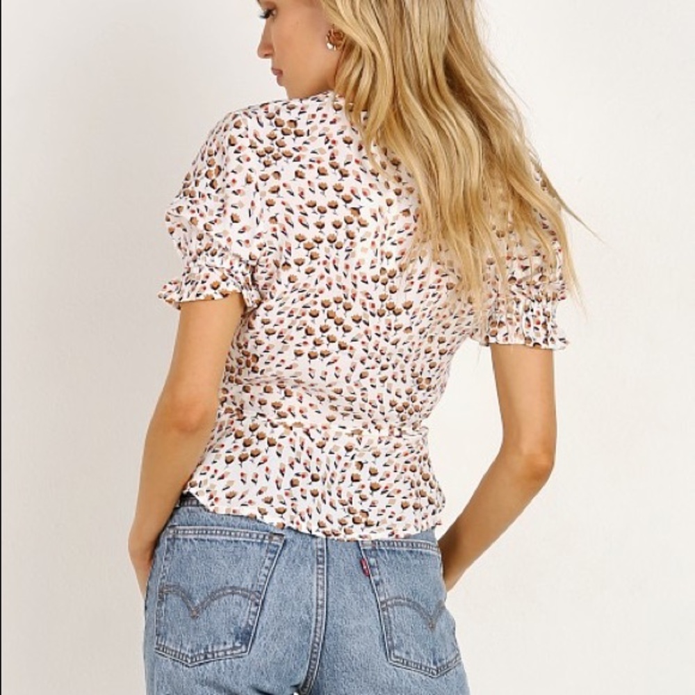 Faithfull the Brand Salvador Top Sabine Floral Print Size Extra Large (US 10) - Picture 2 of 16